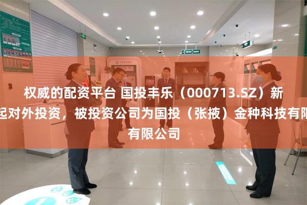 权威的配资平台 国投丰乐（000713.SZ）新增一起对外投资，被投资公司为国投（张掖）金种科技有限公司